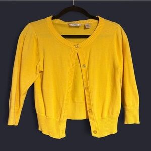 Arizona Jean Company Yellow Cardigan Sweater